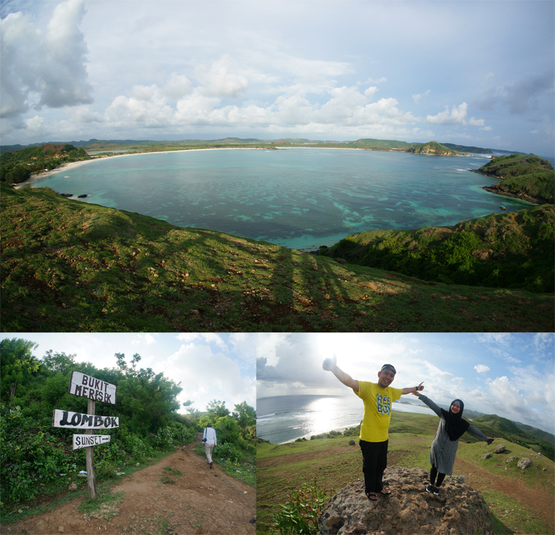 View Pantai Tanjung Aan Dari Bukit Merese